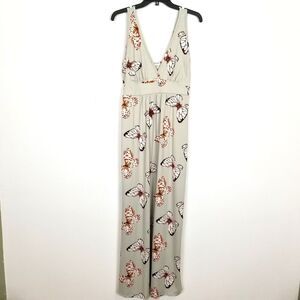 Earthbound Trading Company Women Butterfly Maxi Dress Sz XL Boho Sleeveless
